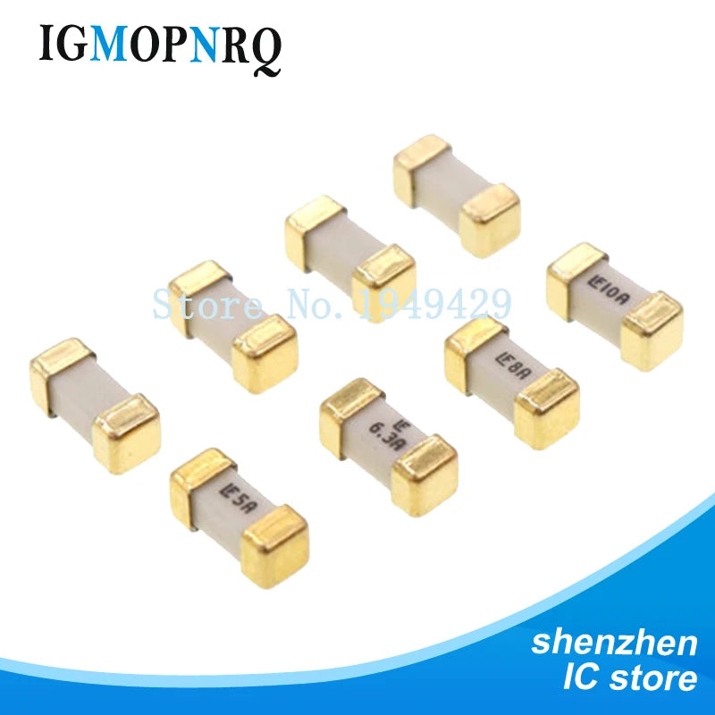 10PCS 2410 A one-time SMD fuse Restore fuse 1808 0.1A 0.2A 0.25A 0.3A 0.5A 0.75A 1A 2A 3A 4A 5A 6.3A 7A 8A 10A 15A