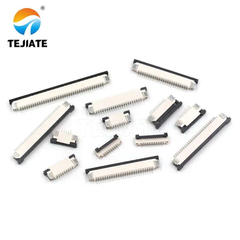 10PCS FFC/FPC Connector Flat Cable Socket 1.0MM Adapter 16/18/20/22/24/26/28/30/40P Down Drawer Type Plug Kit
