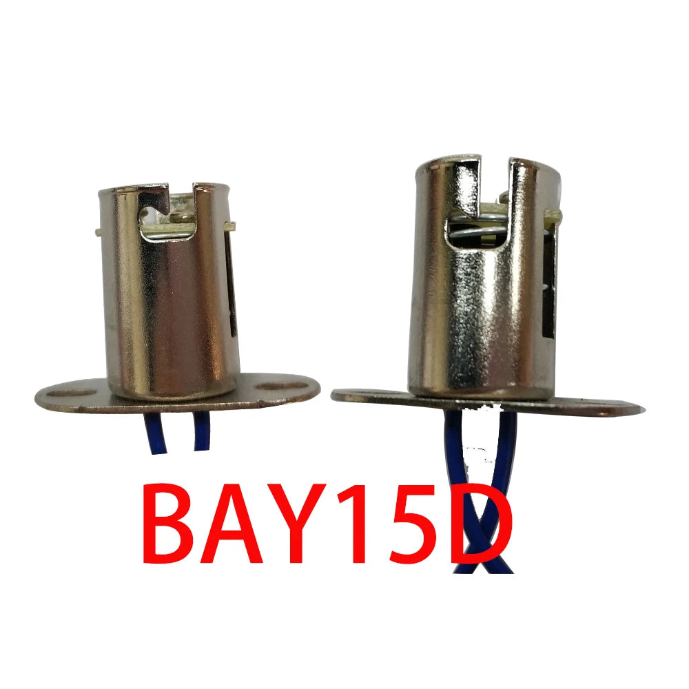 6pcs 1157 BA15D BAY15D 1156 BA15S BA9S Auto Car Turn Signal LED Light Bulb Wire Adapter Lamp Socket Holder