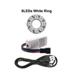 WS2812B 8/16/24/35/45LEDs Pixel Ring SP110E Controller USB Kit RGB Ring Individul AddressabIe WS2812 IC BuiIt-in Lights DC5V