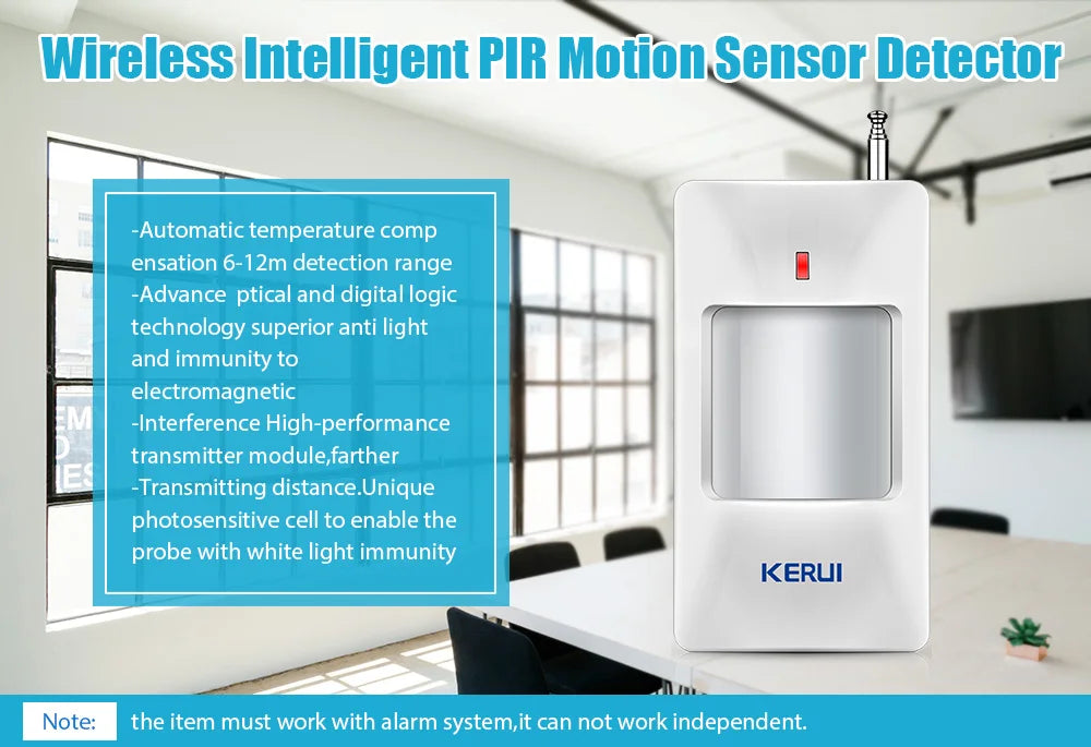 KERUI Wireless PIR Motion Sensor Alarm Detector For GSM WIFI W181 W202 Home Burglar Anti-Theft Alarm System Security