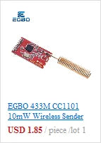 1~10PCS 433M CC1101 10mW Wireless Sender Receiver Module NRF905/SX1212/SI4432 EGBO