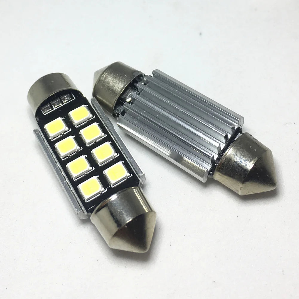 4pcs car Festoon 31mm 36mm 39mm 41mm  8 smd LED ERROR FREE 5630 5730 CANbus C5W led interior reading white ice blue  dome lamps