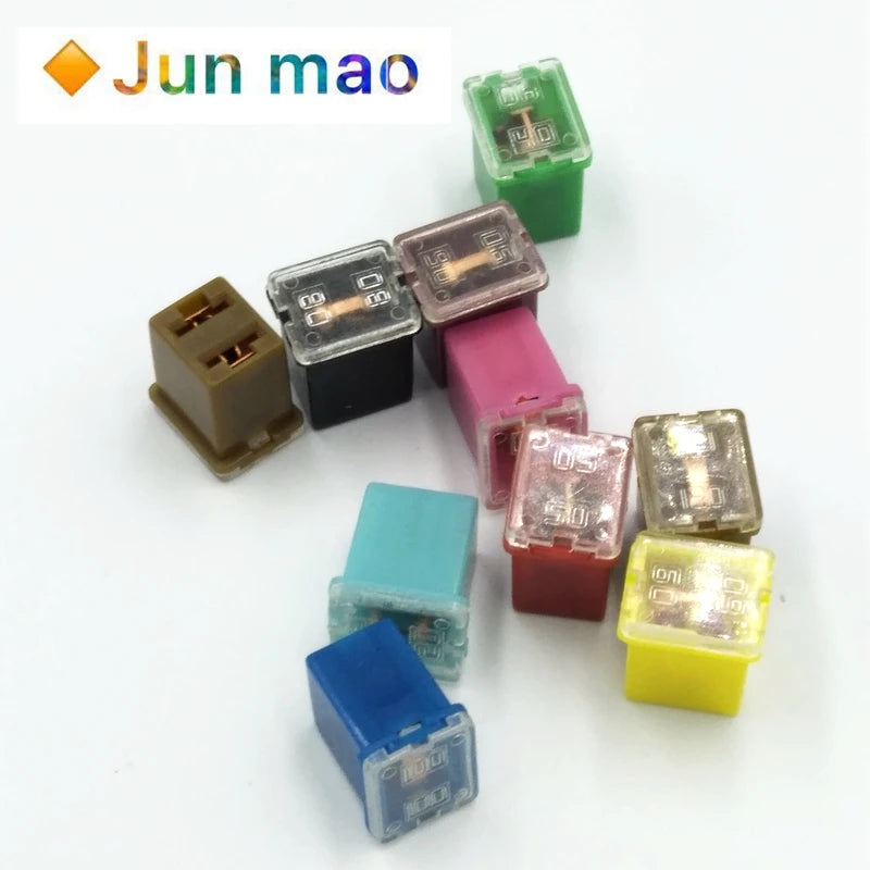 2pcs Mini Square Fuse 20A 30A 40A 50A 60A Set Automotive Car Fuse with Plastic Box Assortment Auto Fuse