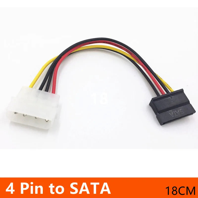 4 Pin IDE Molex to 2 Sata/SATA 15Pin To 2 SATA 15 Pin /SATA 15 Pin  to Molex IDE 4 Pin Power HDD Splitter Connector Cable for PC