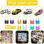 120PCS Fuse Car Kit Assorted Auto Car Truck Standard Blade Fuse Assortment 2A 3A 5A 7.5A 10A 15A 20A 25A 30A 35A Automotive Fuse