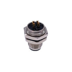 M12 Panel Back Mount Flange Socket Sensor Connector Waterproof Screw Threaded Coupling Male Female 3 4 5 8Pin M1216