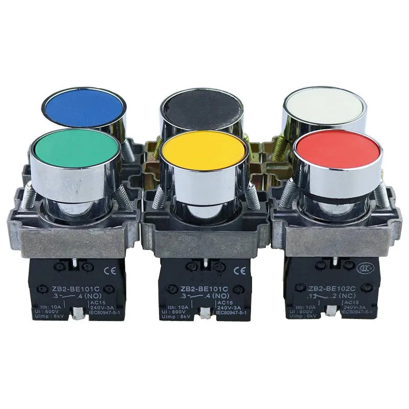 XB2 button switch metal emergency stop reset rotating mushroom head jog power start stop