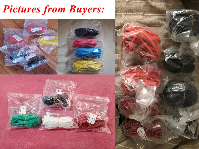 200 METER/Roll BLACK 1/2/2.5/3/4mm Heat Shrink Tubing Tube Kit Insulation Tubing Wire Cable