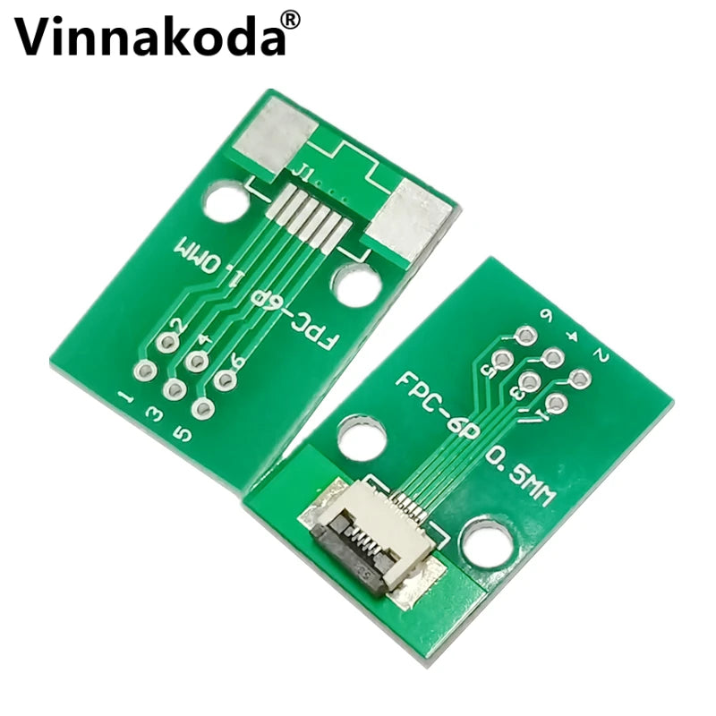 5PCS FFC/FPC Adapter Board 0.5MM-5P to 2.54MM Welded 0.5MM-5P Flip-top Connector