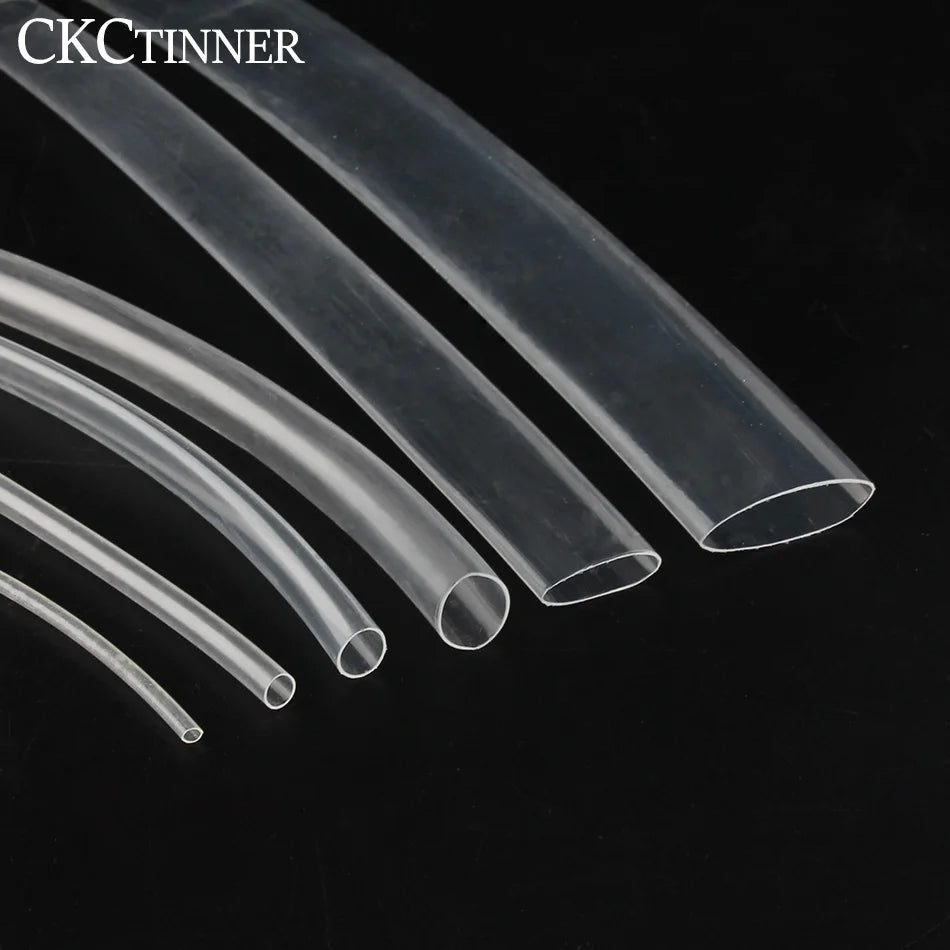 Transparent 3: 1  1 m / lot heat shrink tube with double wall glue tube diameter 1.6 / 2.4 / 3.2 / 4.8 / 6.4 / 7.9 / 9.5 / 12.7m