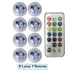 Underwater RGB Submersible Lights Wireless LED Car Interior Ambient Light Remote Control Decor Auto Roof Foot Atmosphere Lamp