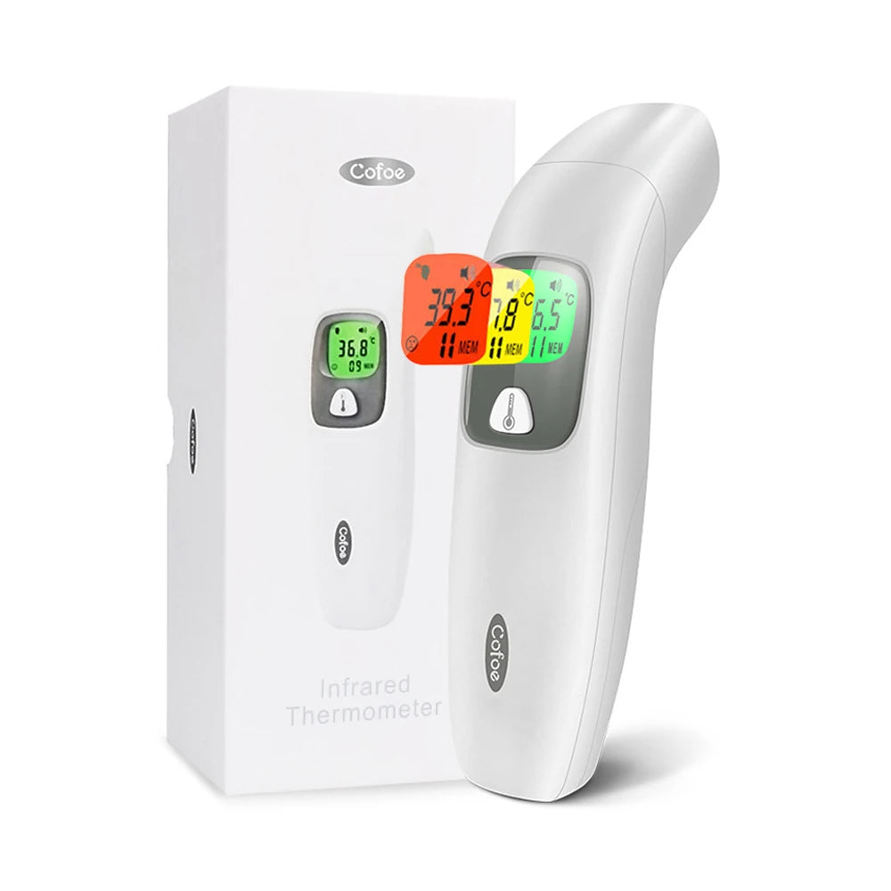 Cofoe Digital Infrared Thermometer Forehead Ear Non-Contact medical Termometro LCD Body Fever Baby/Adult Temperature measure