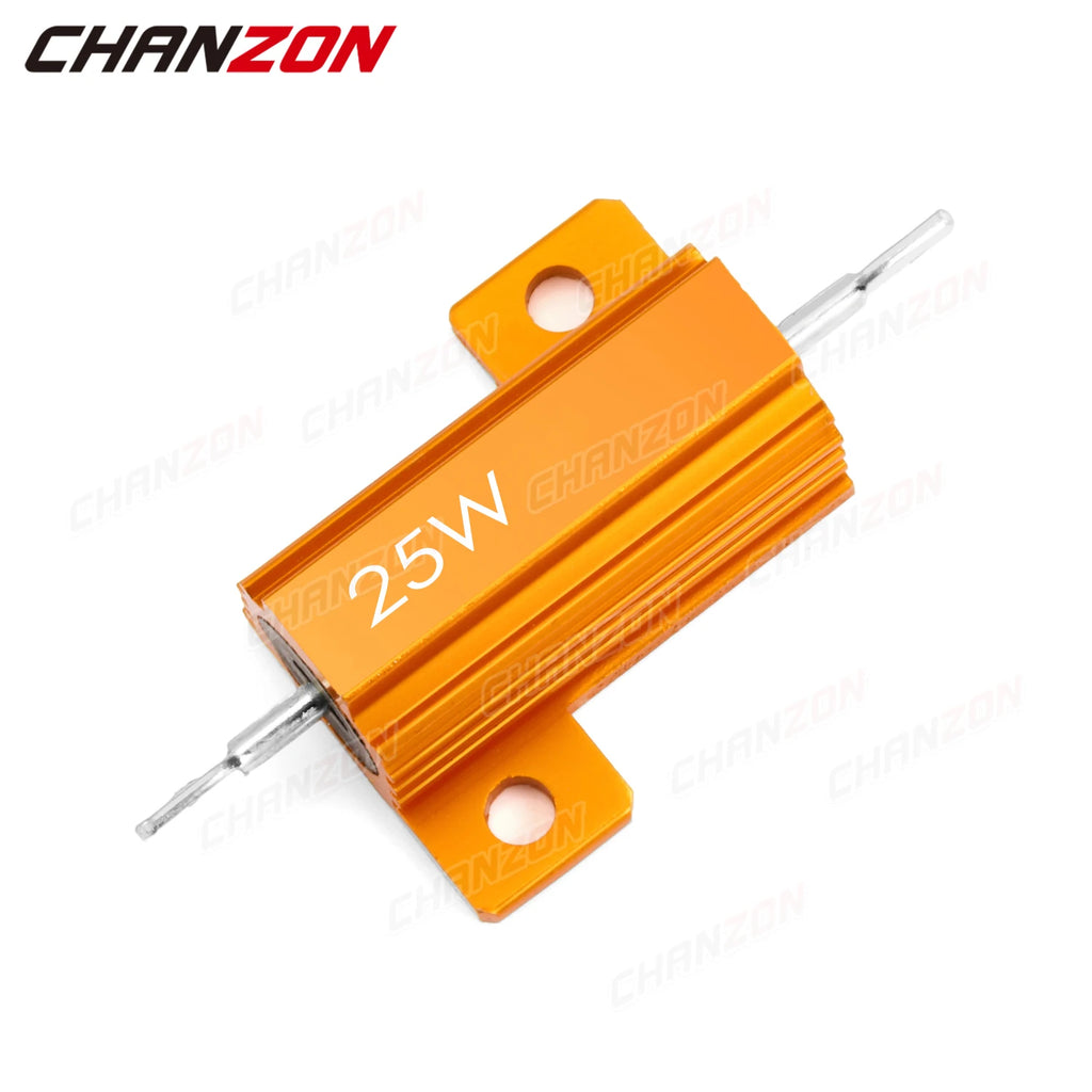 2Pcs 25W 50W 10W Wirewound Aluminum Resistor High Power Resistance 0.01 0.5 1 2 3 4 5 6 8 10 16 20 25 50 75 1K 10K ohm Resistors