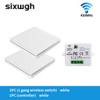 SIXWGH Smart Wireless Switch RF433Mhz Self-Powered Push Button Wall Panels Remote Controller Light Switch Waterproof Wall Switch