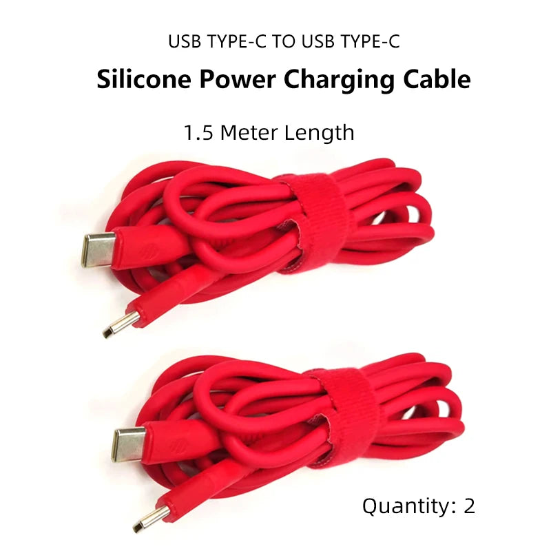 Pine64 1.5M USB Type-C to Type C Silicone Power Charging Cable For Pinecil Electric Soldering Iron PinePhone and Pinebook Pro