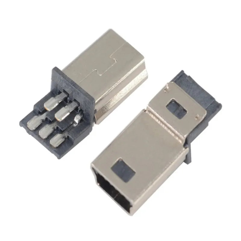 10/20/50PCS Mini USB Type 5Pin Male SMT SMD Plug Socket Jack Connectors V3 male welding Wire Terminals