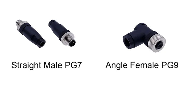 1Pc M12 Sensor Connector Waterproof Straight Angle Male Female Screw Threaded Plug Coupling 3 4 5 8 Pin