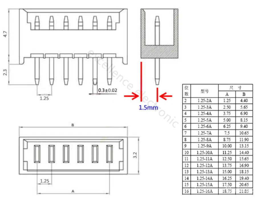 10Sets 1.25mm Pitch Micro JST Connector Kit Pin Header Housing Terminal 2-10Pin PCB Mount Wire to Board Connection Plug Socket
