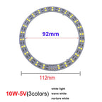 LED Light Beads bulb Light Source SMD 5730 board chip Round 5w 10W 30W Surface night DC 5V Dimmable DIY White Warm repair lamp
