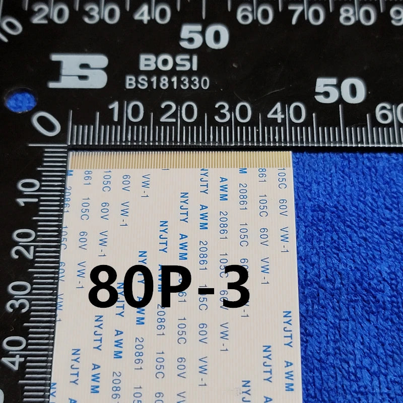 80Pin w/ Hook AWM 20706 / 20861 105C 60V VW-1 FFC Ribbon Cable  80P 80P  80P