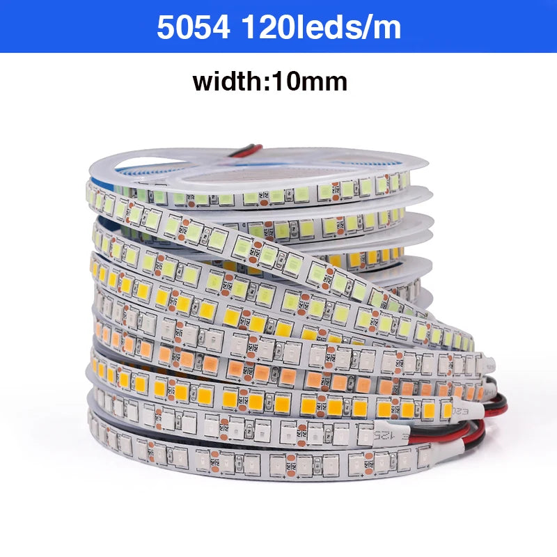 DC12V LED Strip 5050 5054 2835 240LEDs/m High Bright Flexible LED Rope Ribbon Tape Light Lamp Warm White / Cold White 5m