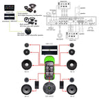 Sennuopu X12 10 Channel Dsp Processor Bluetooth Car Audio Amplifier 1000w 12 V Auto  Stereo 8 Ch Automotive Amp for Car Sound
