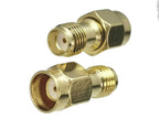 1pcs Connector Adapter SMA RP-SMA to SMA RPSMA Male Plug & Female Jack Straight & Right angle RF Coaxial Converter New Brass
