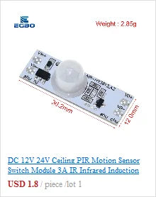 1~4PCS DC 12V 24V 6A Automatic Adjust PIR Motion Sensor Switch IR Infrared Detector Light Switch Module for LED Strip Light Lamp