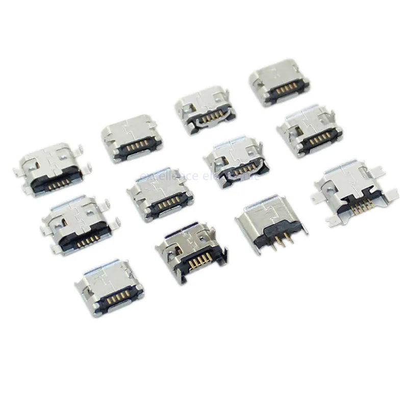 10/50PCS Micro USB 5 Pin Jack Charging Port Plug Dock Charger DIP SMD For Phone Mp3 Mp4 Port Socket Power Connector