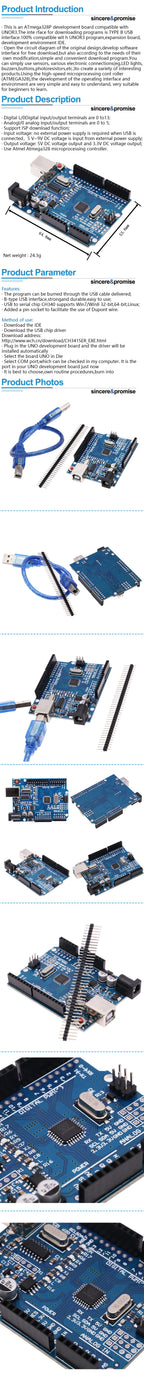 UNO R3 Official Box ATMEGA16U2 / UNO+WiFi R3 Original ATMEGA328P Chip CH340G For Arduino UNO Development Board WeMos ESP8266
