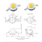 10pcs 1W 3W High Power Warm White/Cool White/Natural White/Red/Green/Blue/Royal Blue IR LED with 20mm Star PCB