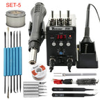 2 in 1 Soldering Station 8586  Digital Display SMD Rework Hot Air Gun Solder Iron 220V ESD Welding Desoldering Repair Tools