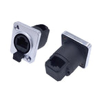 RJ45 Waterproof Connector Plug D Type Panel Mount Socket IP65 Ethernet Connectors