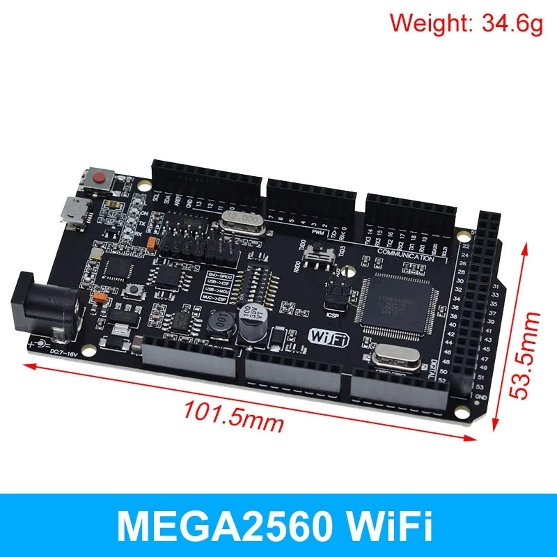 TZT Mega2560 ATMEGA16U2 / Pro Mini MEGA 2560 Mega+WiFi R3 ATmega2560 CH340G For Arduino Mega R3 Development Board ESP8266
