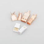 Hi-End Rose Gold Plated USB Connector USB A+USB B Type A-B Plug For DIY USB Cable Taiwan Made