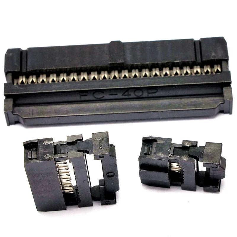 10Pcs FC 6P/8/10/12/14/16/20/26/30/34/40/50 Pin 2.54mm Pitch Female IDC Socket Connector Ribbon Cable Connector