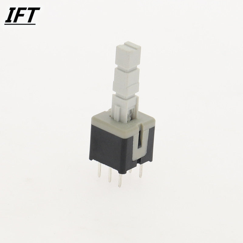 10pcs Free shopping 8.5*8.5 mm 6 Pin Mini Self-locking/Momentary Push Button Switch DIP DPDT Multimeter switch