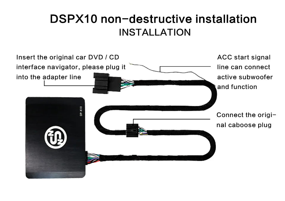 Sennuopu Car DSP Processor 4 Channel Amplifier 8 Channels Digital Sound Processors with LCD Remote Controller
