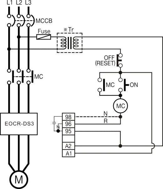 Samwha-Dsp EOCR-DS3 (Output (1c) Slim Electronic Overload Relay Motor Protector Thermal Overload Relay (Un:24-260VAC/DC)