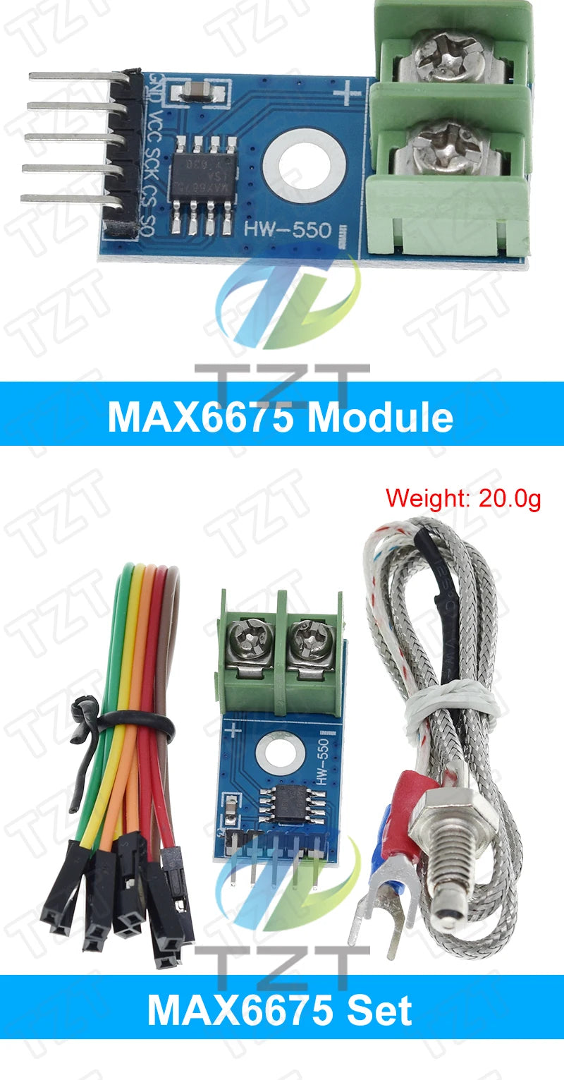 MAX6675 Module + K Type Thermocouple Thermocouple Sensors TZT Temperature Degrees Module for arduino