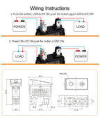 LANBOO High-End Quality Latching  Rocker Switch 20A 16Amp Current Push Button 2no2nc with LED 3-8V/9-24V/220V
