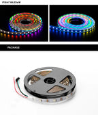 WS2812B Led Strip WS2812 RGB Individually Addressable Smart Led Lights Strip Black White PCB IP30/65/67 Waterproof 0.3W/LED DC5V