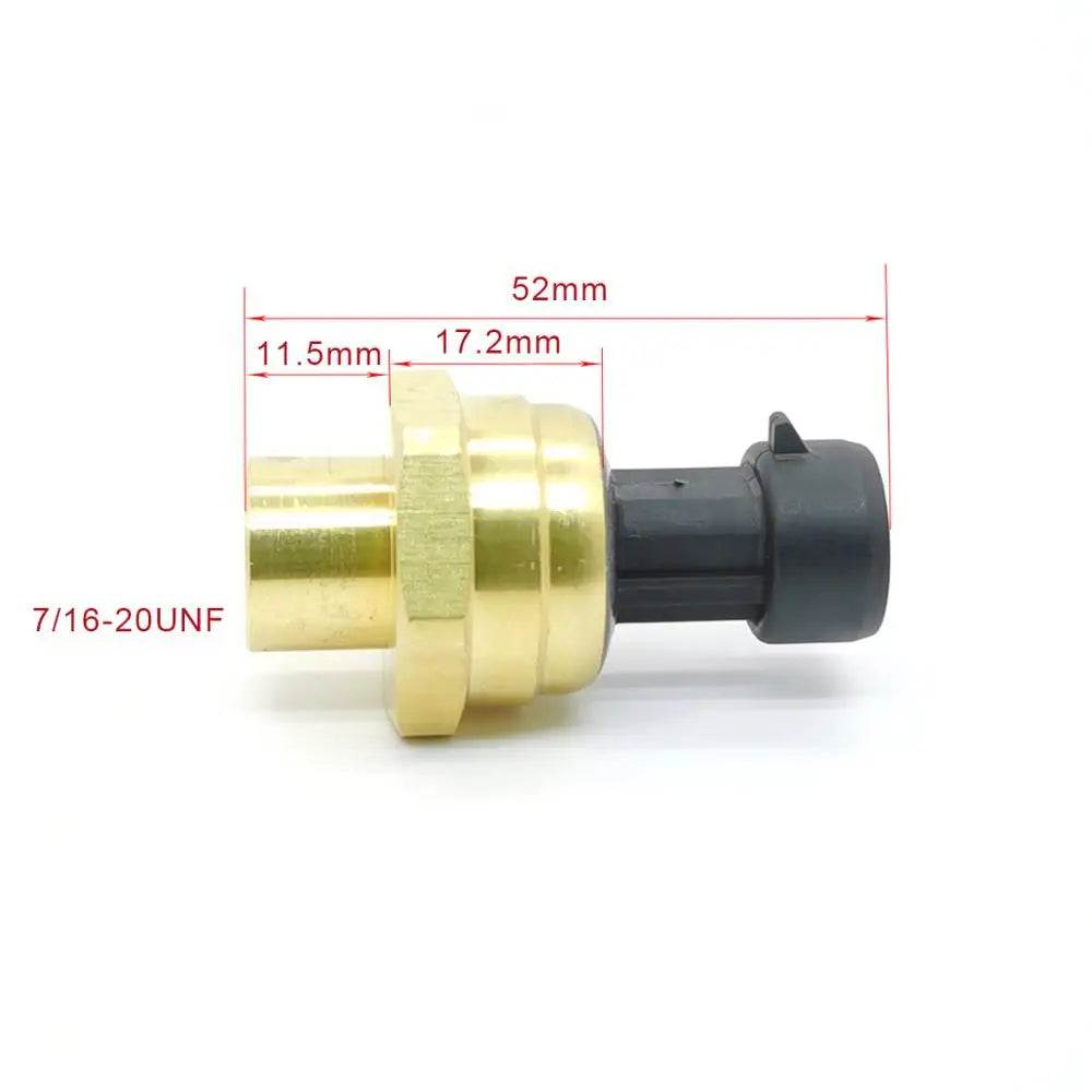 Air Conditioning Refrigeration Pressure Transmitter Refrigerant Pressure Sensor Heat Pump Heat 5-12V 0.5-4.5V 7/16-20UNF Copper