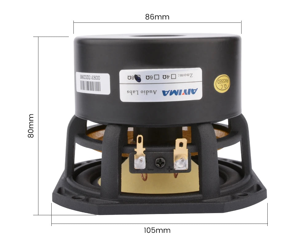 AIYIMA 1Pcs 4 Inch Full Range Speaker Unit 4 8 Ohm 25W Speaker Tweeter Woofer Aluminum Bullet Audio Home Theater Loudspeaker