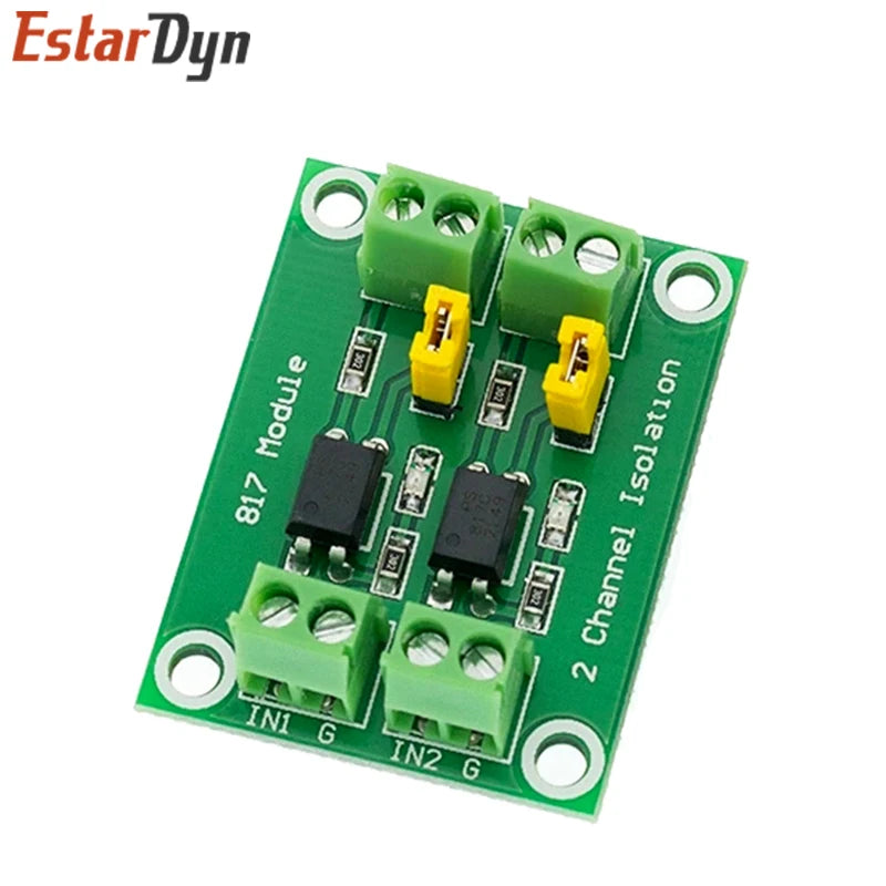 EstarDyn 2/4 Ch PC817 Photoelectric Isolator Board, DC 3.6-30V Optocoupler Module for Raspberry Pi