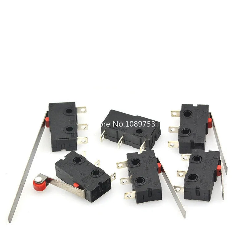 10 PCS Micro Switch 2/3Pin NO/NC Mini Limit Switch 5A 250VAC KW11-3Z Roller Arc lever Snap Action Push Micro switches