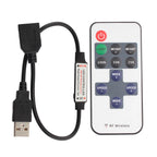 USB LED RGB Controller For 5V USB LED Strip Light Wireless IR RF Remote Controller SMD 2835 5050 RGB LED Strip Controller