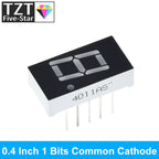0.4 Inch Digital Tube LED Display 1Bit 2 Bit 3 Bit 4 Bit Clock Common Anode Cathode 0.4" 7 Segment Led DIY Red Board for arduino