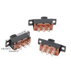10Pcs SS22F32 6 Pins 2 Positions DPDT On/On Mini Slide Switch 0.5A Toggle Switch Y5GB